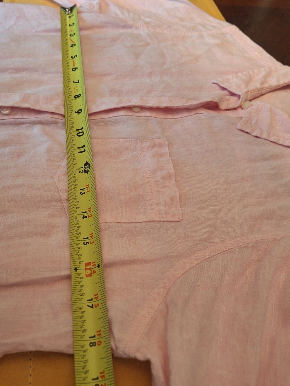 š©·Cute! Linen L.L. Bean Pastel Pink Women's Button-Down Shirt M Pet - Picture 11 of 15